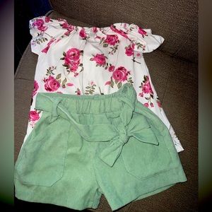 Girls boutique top and bottom